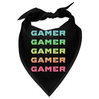 GAMER GAMER GAMER GAMER GAMER - Bandana - Schwarz - Vorne