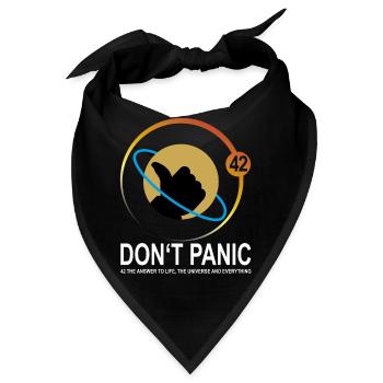 Life Universe Everything 42 Antwort - Bandana - Schwarz - Vorne
