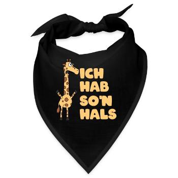 Ich Habe So Einen Hals - Bandana - Schwarz - Vorne