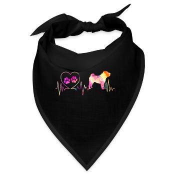 Chinese Shar Pei - Bandana - Schwarz - Vorne
