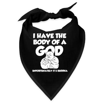 Buddha - Bandana - Schwarz - Vorne