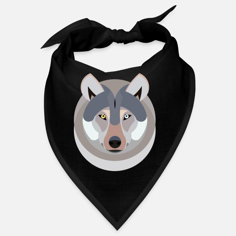 Wolf als Grafik Bandana