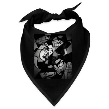Chaos face - Bandana - Schwarz - Vorne
