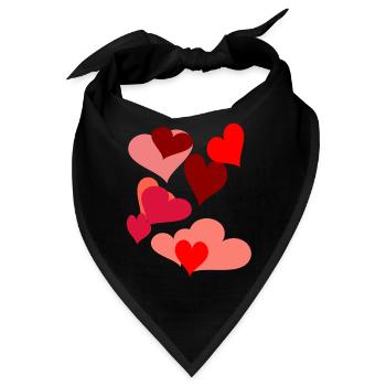 Symbol Herzen Herz Romantik Liebe herzlich - Bandana - Schwarz - Vorne