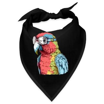 Pecco, der Brillenpapagei - Bandana - Schwarz - Vorne