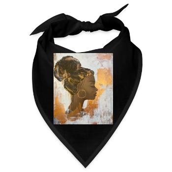 Afrikanische Königin - Bandana - Schwarz - Vorne