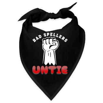 Bad spellers UNTIE - Buchstabieren fürProfis - Bandana - Schwarz - Vorne