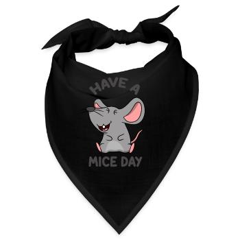 Maus Mäuse - Bandana - Schwarz - Vorne