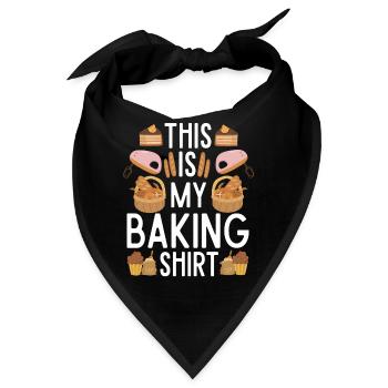Bäcker Geschenk Backen für Bäcker - Bandana - Schwarz - Vorne