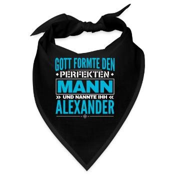 Alexander Name Design - Bandana - Schwarz - Vorne