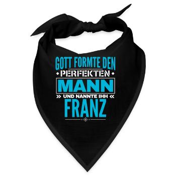 Franz Name Design - Bandana - Schwarz - Vorne