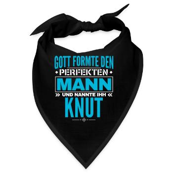 Knut Name Design - Bandana - Schwarz - Vorne