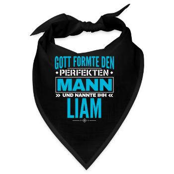 Liam Name Design - Bandana - Schwarz - Vorne
