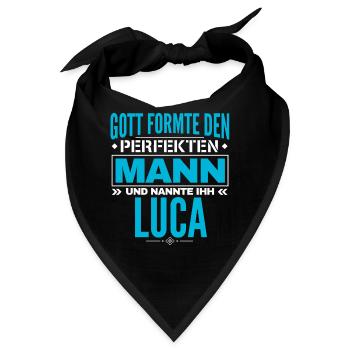 Luca Name Design - Bandana - Schwarz - Vorne