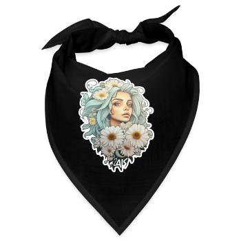 Margeriten Mädchen - Bandana - Schwarz - Vorne
