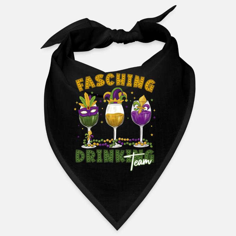 Fasching Karneval Drink Team Masken Gläser Bandana