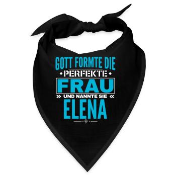 Elena Name Design - Bandana - Schwarz - Vorne