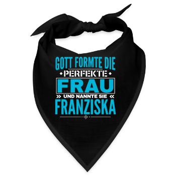 Franziska Name Design - Bandana - Schwarz - Vorne