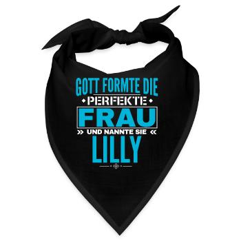 Lilly Name Design - Bandana - Schwarz - Vorne