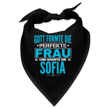 Sofia Name Design - Bandana - Schwarz - Vorne