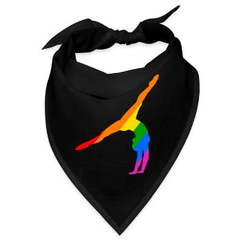 Handstand im Regenbogen - Bandana - Schwarz - Vorne