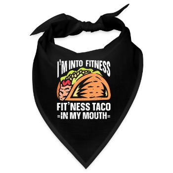 Taco Lover Food Quote Taco - Bandana - Schwarz - Vorne