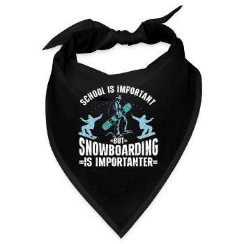 Snowboarding Art Men Snowboard Cooler Snowboarder - Bandana - Schwarz - Vorne