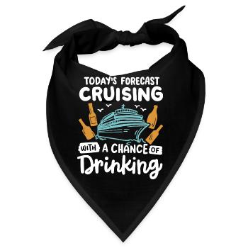 Kreuzfahrt Trinken - Bandana - Schwarz - Vorne