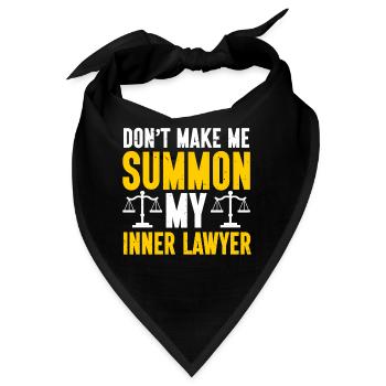 Law Lawyer - Bandana - Schwarz - Vorne