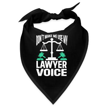 Law Lawyer - Bandana - Schwarz - Vorne