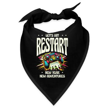 Lasst Neustart, neues Jahr, neue Abenteuer klicken - Bandana - Schwarz - Vorne