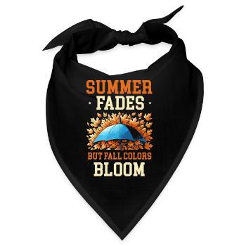 Sommer Verblasst, Aber Herbstfarben Blühen Herbst - Bandana - Schwarz - Vorne