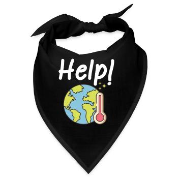 Klimawandel Klimaschutz - Bandana - Schwarz - Vorne