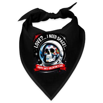 Liebe?.. Anti-Valentinstag-Astronaut Sugar Skull. - Bandana - Schwarz - Vorne