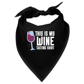 Wine Tasting Funny Wine Lover - Bandana - Schwarz - Vorne