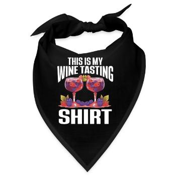 Wine Tasting Funny Wine Lover - Bandana - Schwarz - Vorne