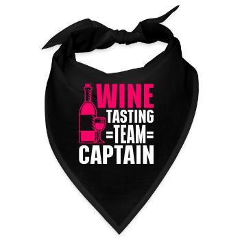 Wine Tasting Funny Wine Lover - Bandana - Schwarz - Vorne
