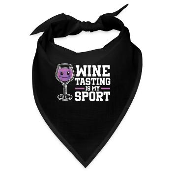 Wine Tasting Funny Wine Lover - Bandana - Schwarz - Vorne