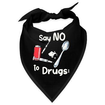 Sag NEIN zu Drogen - Bandana - Schwarz - Vorne
