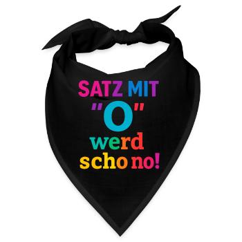 Satz mit O 2 - Bandana - Schwarz - Vorne