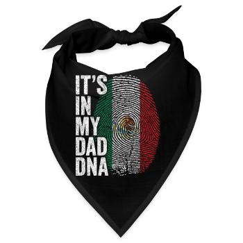 Mexikanische Flagge Mexikanischer Papa Fußabdruck - Bandana - Schwarz - Vorne