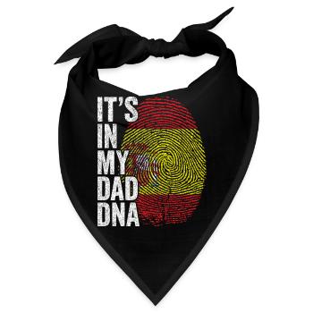 Spanien Flagge Spanisch Papa Fußabdruck - Bandana - Schwarz - Vorne