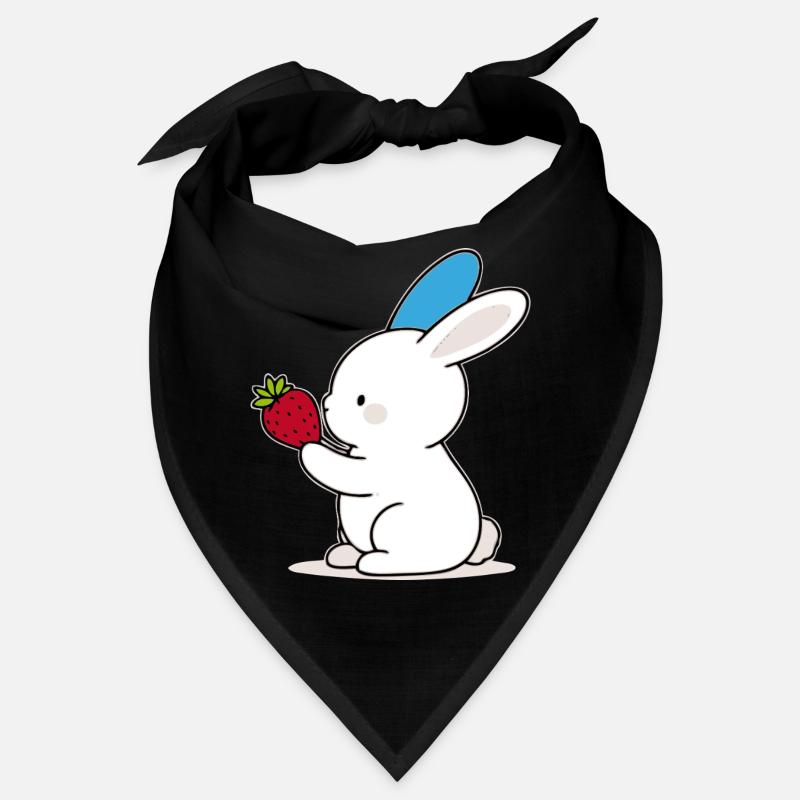 Blue-Eared Bunny; Bunny with strawberry Bandana