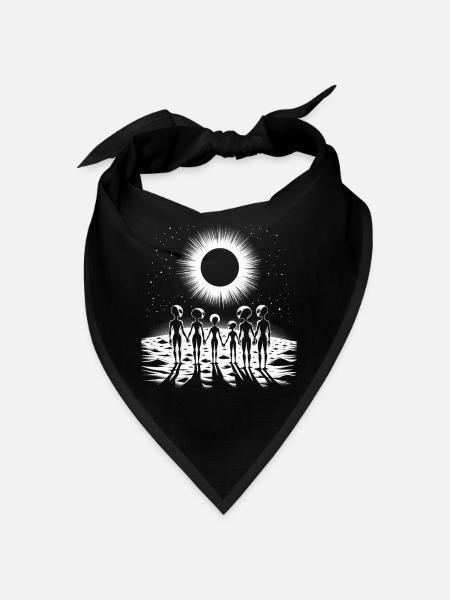 Cosmic Silhouette Familienkreis - Bandana - Schwarz - Vorne