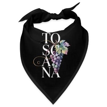 TOSCANA – Trauben - Bandana - Schwarz - Vorne