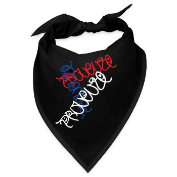 Kreatives Provence Frankreich T-Shirt - Bandana - Schwarz - Vorne
