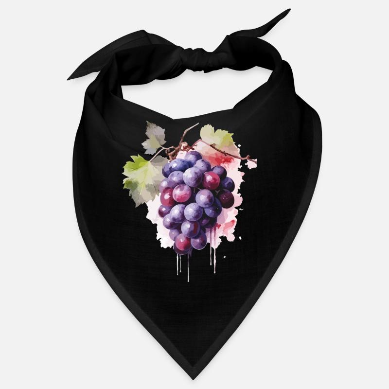 Weintrauben Aquarell  Bandana