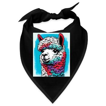 Alpaka - Bandana - Schwarz - Vorne
