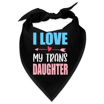 LGBT-Pride-Monat – Ich liebe meine trans Tochter - Bandana - Schwarz - Vorne