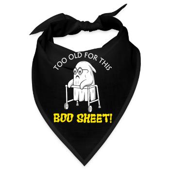 Zu alt für diesen Boo Sheet Halloween-Geist - Bandana - Schwarz - Vorne